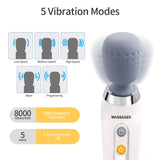 USB Handheld Electric Wand Massager High Frequency Vibration Body Neck Back Muscle Relax Vibrating Deep Tissue Massage Machine