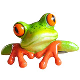 2307BA 3D Frog Funny Car Office Desk Computer Decor Ornaments Miniatures Decorations, Landcrape Bonsai Garden Decor, Xmas Gift