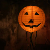 1707BA 1pcs 20cm/30cm/40cm Halloween DIY Paper Pumpkin Hanging Lantern  for Bar KTV Ghost Festival Ornaments