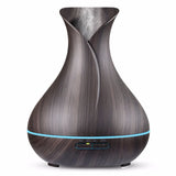 500ml Large Capacity Aroma Essential Oil Ultrasonic Diffuser Vase Shape Air Humidifier with 7 Color Changing LED Lights for Home