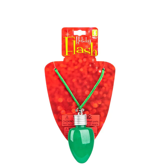 Light-Up Christmas Bulb Necklace- {Sold By Dozen= $24.99}