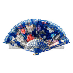 Wholesale Beautiful Flower Design Lace Oriental Hand Fans - Assorted