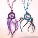 Wholesale Handmade 1.25-Inch Woven Dream Catcher Assorted Necklaces (Sold by DZ)