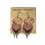 Wholesale Handmade Dangle Seed Bead Dream Catcher Assorted Earrings (Sold by DZ)