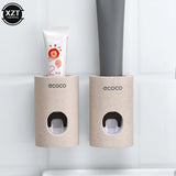 Automatic Toothpaste Dispenser Wall Mount Bathroom  Waterproof Toothpaste Squeezer Toothbrush Holde Bathroom Accessories