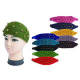 Ladies Knitted Headbands with Spike Studs - Assorted