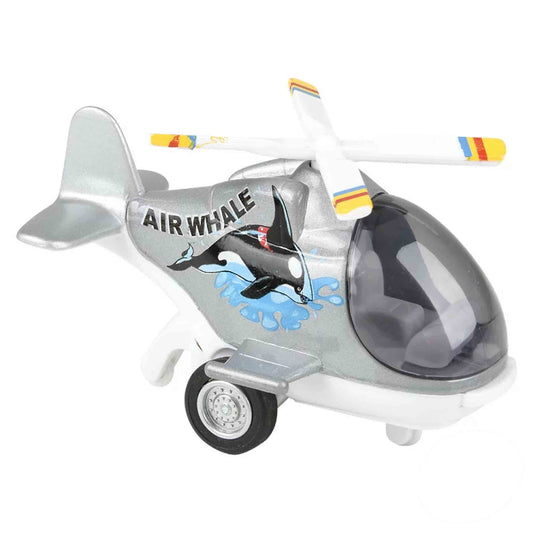 Die Cast Pull Back Helicopter For Kids Toys In Bulk- Assorted