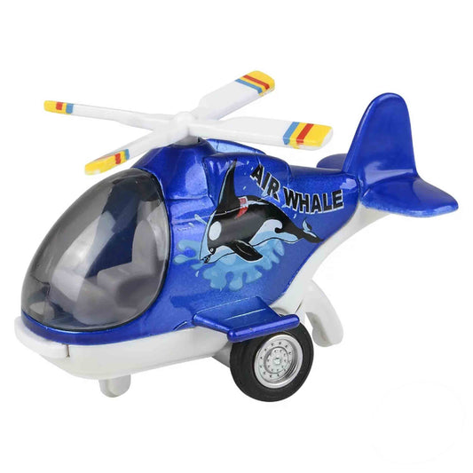 Die Cast Pull Back Helicopter For Kids Toys In Bulk- Assorted