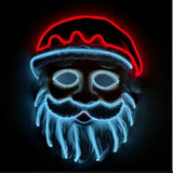 Wholesale Light Up Santa Claus Christmas Holiday LED Party Mask (sold by the piece)