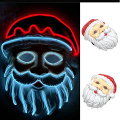 Wholesale Light Up Santa Claus Christmas Holiday LED Party Mask (sold by the piece)