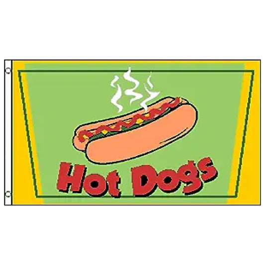 Wholesale Hot Dogs Design 3 x 5 Flag for Wall Hanging (MOQ-6)