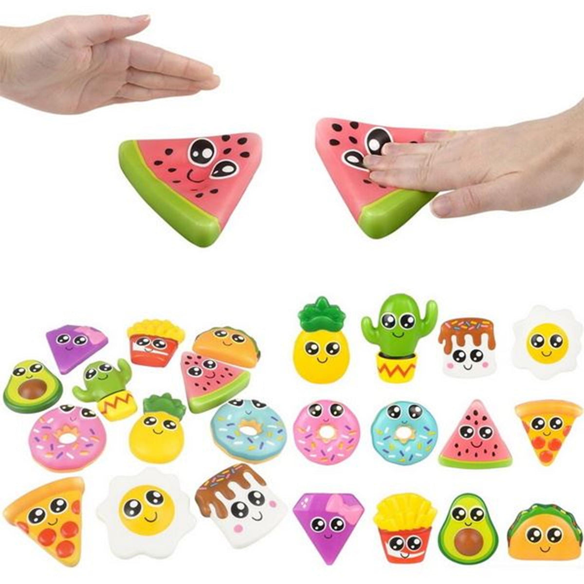 Jumbo Squish Sticker Assortment B Slow Rise Foam Stickers Variety of Colorful Designs (MOQ-12)
