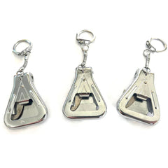 New Silver Bottle Opener / Can Opener Keychain - Practical & Portable (Sold By Dozen)
