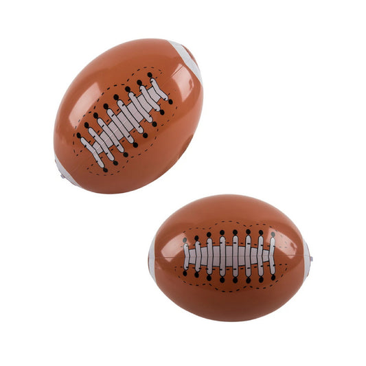 Wholesale Kids 16" Brown Football Shaped Sports Inflatable Ball Toy (Sold by DZ)