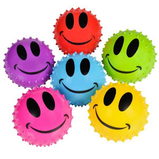 Smile Face Knobby Balls Kids Toys In Bulk- Assorted
