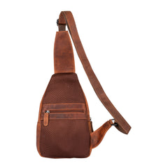 Unisex Sing Genuine Leather Crossbody & Chest Backpacks For Everyday Travelling