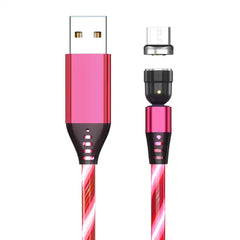 3 in 1 LED Magnetic Charging Cable Compatible for Micro USB/i-Products/Type C Smartphone