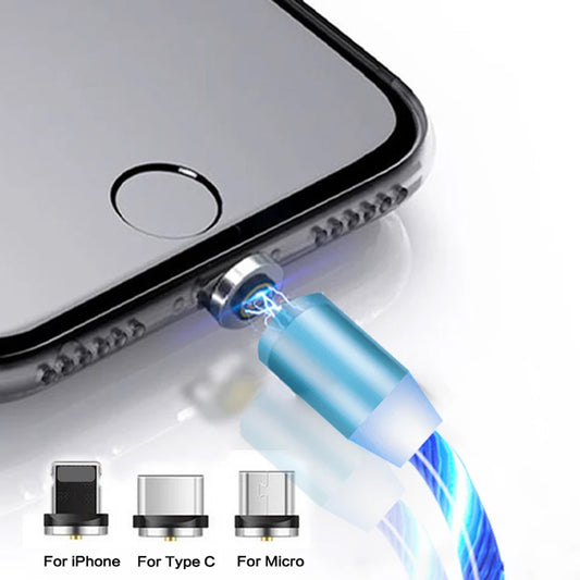 3 in 1 LED Lights Fast Magnetic Charging Cable- Assorted