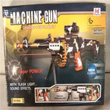 Wholesale Light-Up Machine Gun with Sound and Moving Bullets Battery Operated Toy Gun (Sold by the piece)