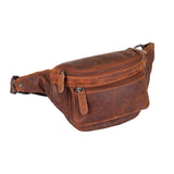 Unisex Genuine Leather Waist, Shoulder & Messenger Crossbody Belt Bag For Outdoor Travelling