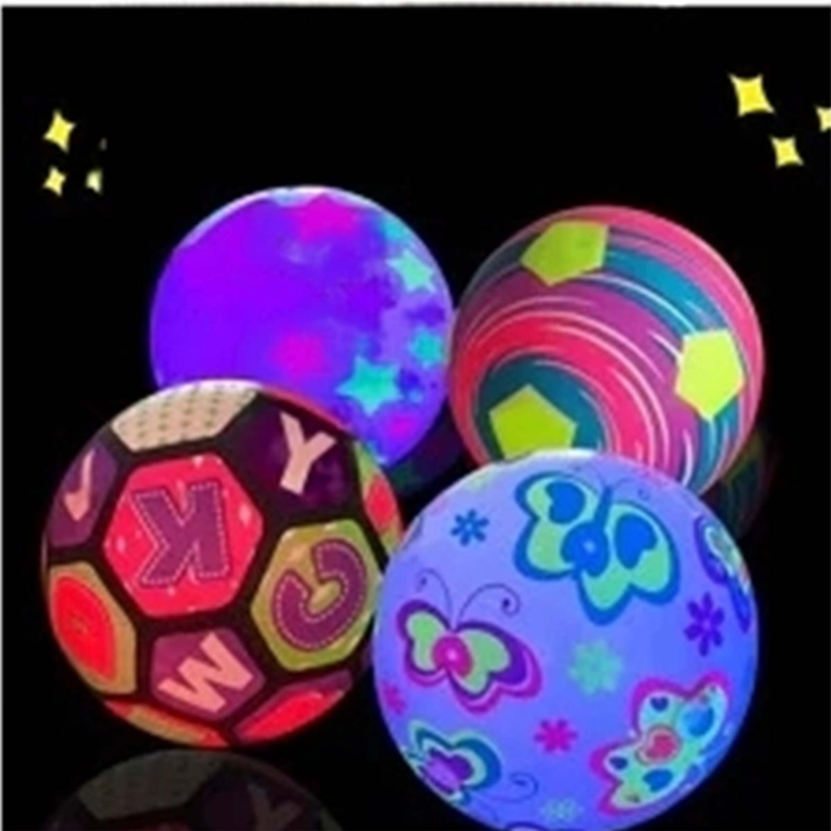 Light-Up Inflatable Bouncing Balls -(Sold By Dozen =$21.99)