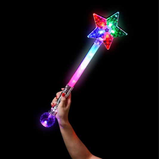 Wholesale Rainbow Magic Light Up Star Wands Ball Toy For Kids (Sold By Dozen)y