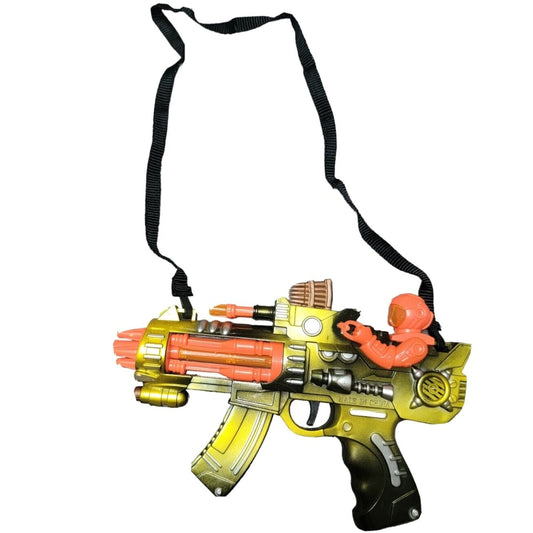 Wholesale New Battery Operated Robot Rotating Fire Machine Gun - Action-Packed Toy (Sold By Piece)