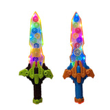 17" Mechanical Gear Light Show Dagger with Sound For Kids (Sold By Piece)