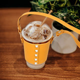 Leather Coffee Cup Sleeve With Strap (1 Dozen=$119.99)