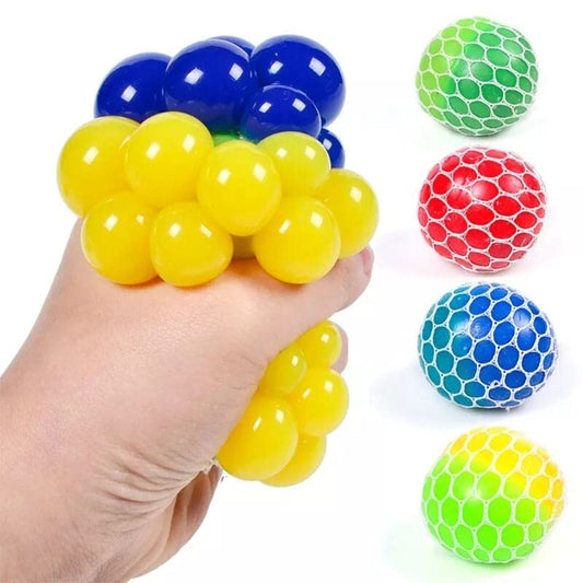 Wholesale Mesh Squishy Stress Relief Squeeze Grape Balls Toy (Sold By - 144 Piece)