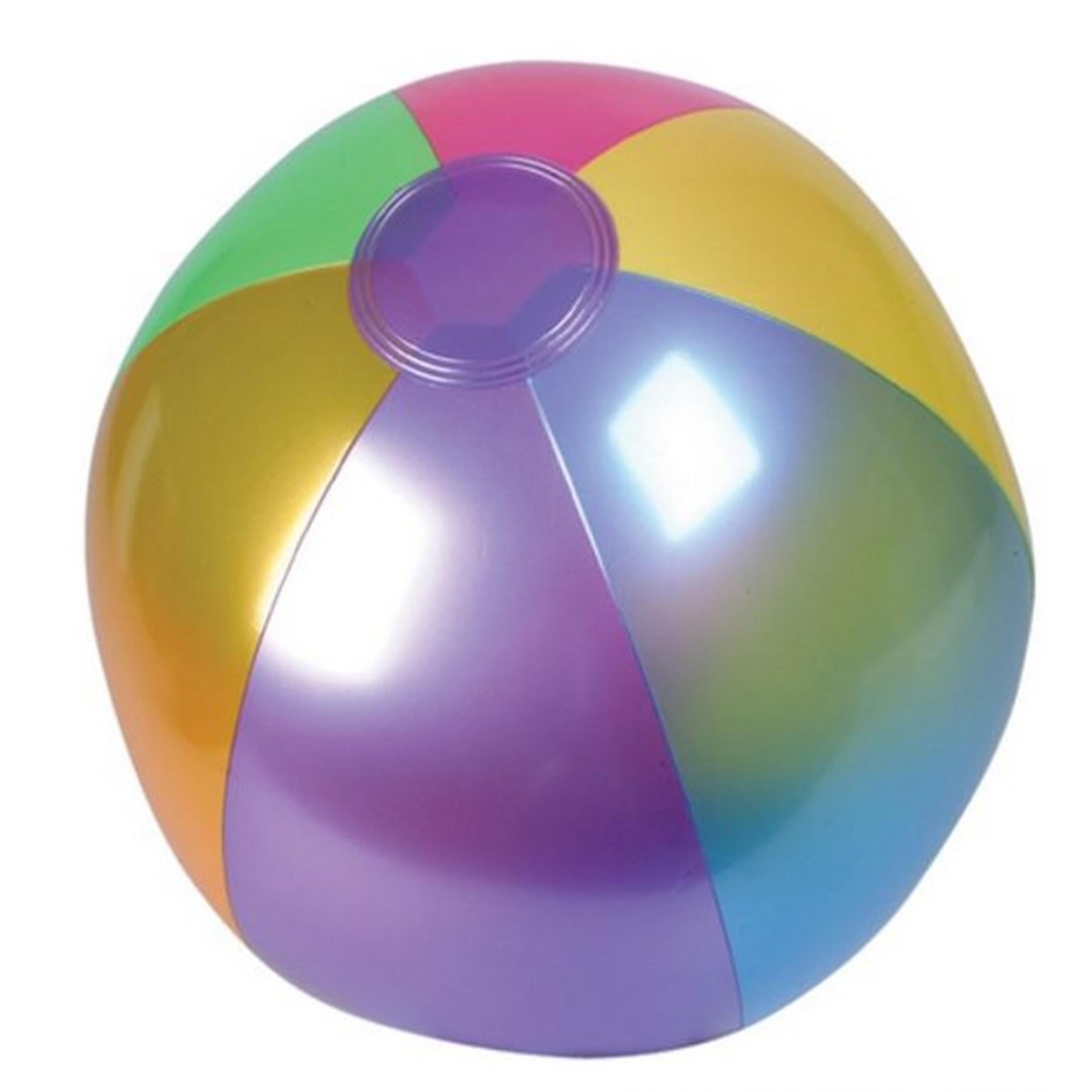 18" Metallic Beach Ball Fun Outdoor Toy for Seaside and Poolside Activities Assorted Colors (MOQ-12)