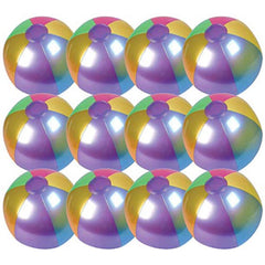 18" Metallic Beach Ball Fun Outdoor Toy for Seaside and Poolside Activities Assorted Colors (MOQ-12)