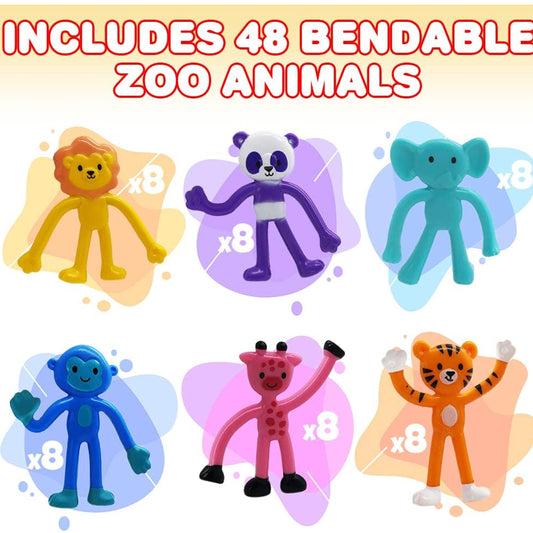 Mini Zoo Animals Bendablekids toys (48 pcs/set=$47.52)