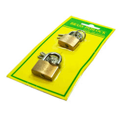 Bulk 2 PC Mini Brass Padlocks with Keys