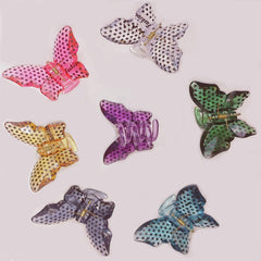 Wholesale Mini Printed Butterfly Hair Claw Clips For Girls- (Sold by DZ)