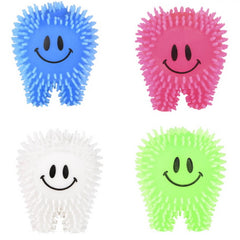 Mini Tooth Puffers Soft Spike Squeezy Toys for Kids Stress Relief Sensory Fidget Toys Goodie Bag Stuffers Assorted Colors (MOQ-24)