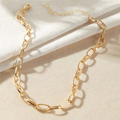 New Bold Necklace Gold Plated Chain Necklace Party & Gift For Women's