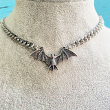 Wholesale Gothic Metal Bat Choker Necklace - Dark & Stylish Statement Jewelry