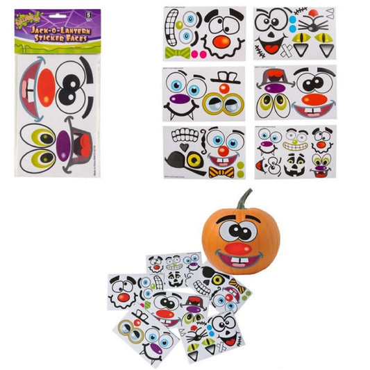 Wholesale New Halloween Jack-O-Lantern Design Facial Stickers For Kids (Sold by DZ)