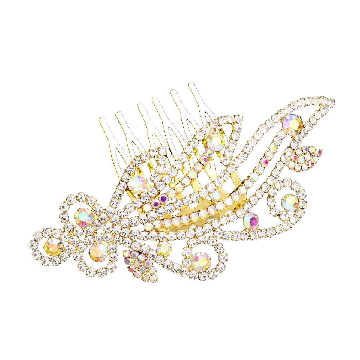 Rhinestone Leaf Design Hair Clips for Bridal (Sold In Pcs= $7.99)