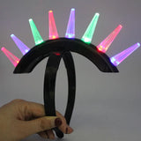 Wholesale New Spike Mohawk Colorful LED Light Up Headbands For Kids (MOQ-6)