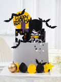 1807BA Halloween Castle Bat Birthday Cake Decorations Topper for Baking Hero Inserts Kids Dessert Bar Dress up