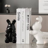 Home Decoration Creative Bunny Bookend Decoration Wine Cabinet Hallway Living Room Study Bookcase Children's Room Desktop Book End