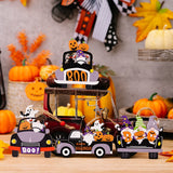 2907BA H3 New Halloween Decorations Pumpkin Dwarf Car Wooden Pendant Ghost Festival Ghost Boo Ornaments