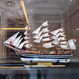 Solid Wood European-Style Weispucci Sailing Boat Model Home Decoration Accessible Luxury Housewarming Gift Smooth Sailing Crafts