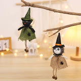 0709BA Halloween Decorations Cartoon Linen Elf Pumpkin Doll Pendant Atmosphere Layout Props Scene Dress up