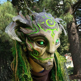 2907BA Tree Elf Headgear Full Face Halloween Cos Handsome Monster Forest Elf Mask Bar Haunted House NPC Props Men