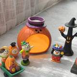 Halloween Cat Resin Decorations Home Decoration Cute Retro Haunted House Pumpkin Ghost Kitten