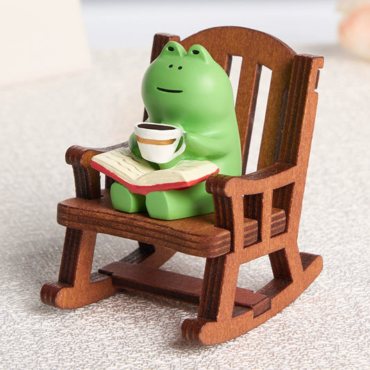 27june Frog Cute Graduation Cure Small Ornaments Office Station Emotional Stability Table Decoration Birthday Decompression Gift