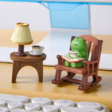 27june Frog Cute Graduation Cure Small Ornaments Office Station Emotional Stability Table Decoration Birthday Decompression Gift